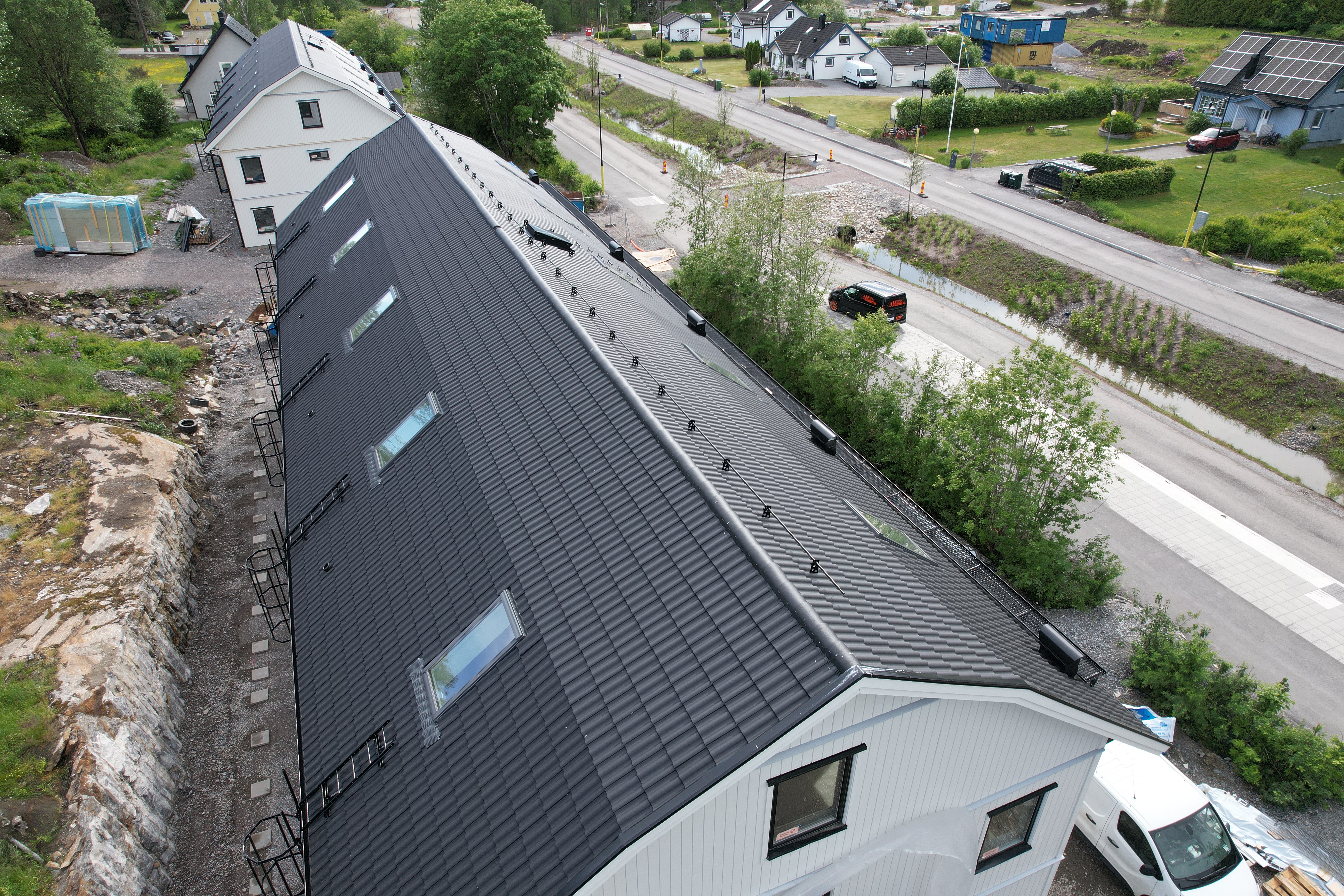 Läcksökning tak — drönarinspektion